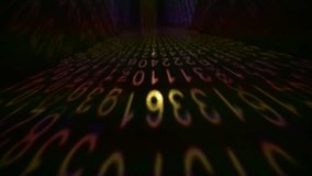 A tunnel of light made of numbers. Banking concept. Digital digit light tunnel show. Numbers in the digital age. - Powered by Shutterstock - Get 15% off with code: PIKWIZARD15