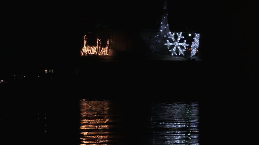 Yacht With Christmas Lights Spelling Stock Footage Video 100 Royalty Free 33984394 Shutterstock