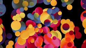Abstract moving colorful flying spheres on black. Colorful rainbow balls in different sizes. Motion animation background 4k - Powered by Shutterstock - Get 15% off with code: PIKWIZARD15