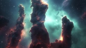 Beautiful space background. The space between the stars. High quality 4k footage - Powered by Shutterstock - Get 15% off with code: PIKWIZARD15