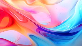 Video background abstract animated motion loop wave multicolor fluid style