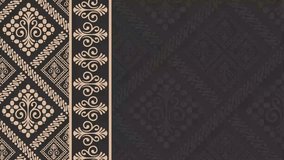 The luxurious and elegant digital Javanese ethnic batik pattern template scrolls and zooms slowly upward for 15 seconds. 4K 60fps - Powered by Shutterstock - Get 15% off with code: PIKWIZARD15