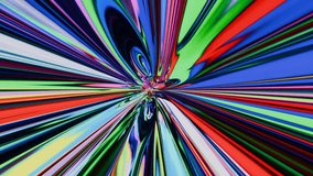 Incredible abstract psychedelic animated wallpaper. Hypnotic curvature of space, seamless looped smooth animation of abstract color shapes