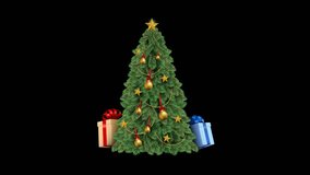 4k Resolution alpha video for Christmas with golden effect and gifts.   - Powered by Shutterstock - Get 15% off with code: PIKWIZARD15