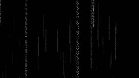 Abstract loop blurred falling white random digital number text matrix style on black background animation fr screen project overlay.  - Powered by Shutterstock - Get 15% off with code: PIKWIZARD15