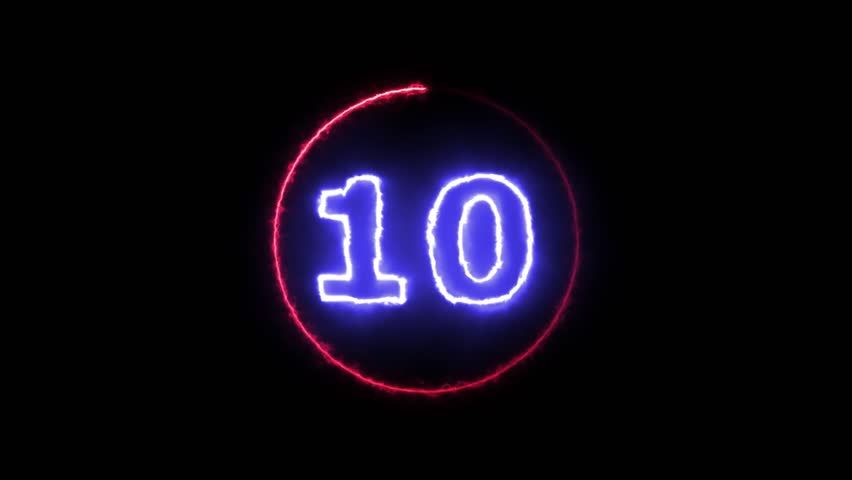 Top Ten Countdown Neon Light Bright Glowing Numbers Seconds Happy Stock  Photo by ©S-Design13 631781646