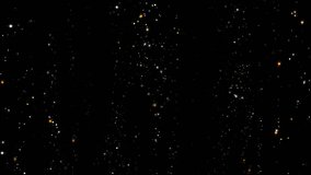 Gold Particles on Black Background. Glitter Particles with Stars. Bokeh Shiny Particles Loop Animation. - Powered by Shutterstock - Get 15% off with code: PIKWIZARD15