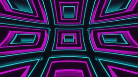 Cyan and Pink Hypnotic Abstract Movement Background VJ Loop in 4K
