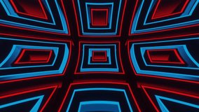 Red and Blue Hypnotic Abstract Movement Background VJ Loop in 4K