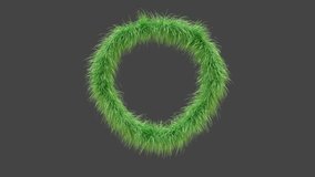 3D animation green grass letter O, isolated beautiful letter of green grass blowing in the wind, 3D rendering, RGB Alpha, UHD 4K. 3D Illustration - Powered by Shutterstock - Get 15% off with code: PIKWIZARD15