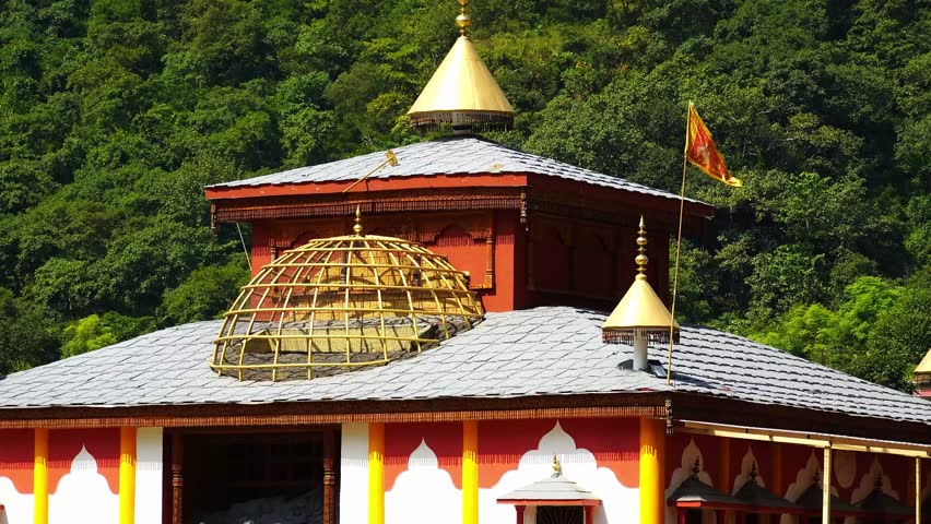video of top view holy dhara devi temple