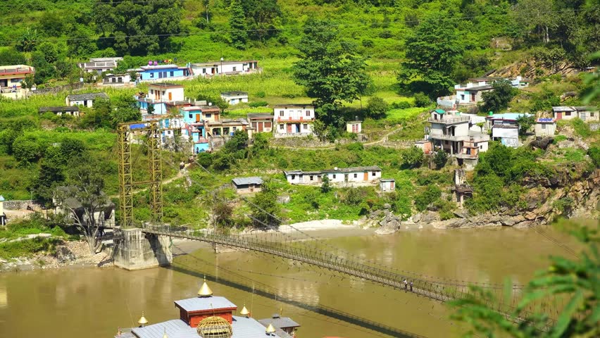 upper view shot of dhara devi temple