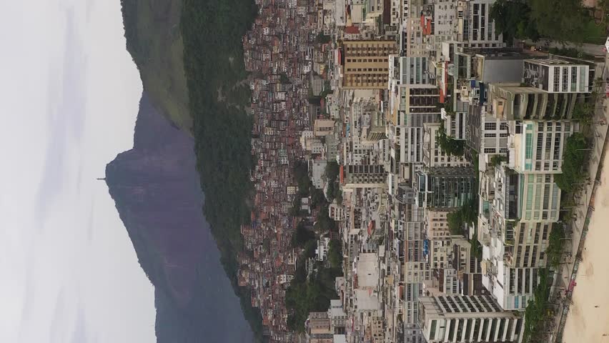 Rio de Janeiro City. Ipanema Neighborhood. Aerial View. Brazil. Orbiting . Vertical Video Royalty-Free Stock Footage #3399222429