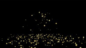 Coins drop. Coins rain animation on transparent background. Falling rotating gold coins. Falling coins or money golden rain motion background with alpha channel. - Powered by Shutterstock - Get 15% off with code: PIKWIZARD15