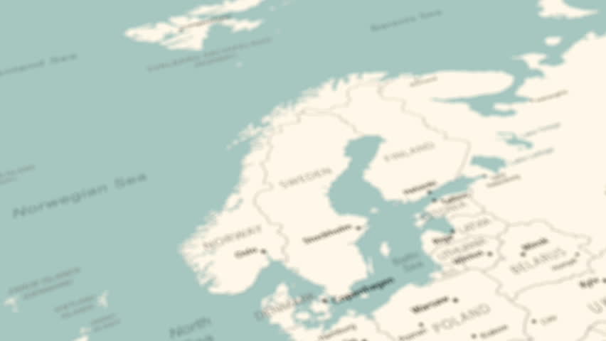 Norway on the world map. Smooth map rotation. 4K animation. Royalty-Free Stock Footage #3399429583