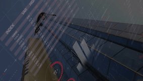 Animation of financial data processing over city. Global business, finance, connections, computing and data processing concept digitally generated video. - Powered by Shutterstock - Get 15% off with code: PIKWIZARD15