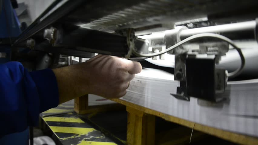 Sheet Pull on the offset machine into print shop