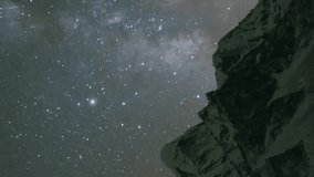 Milky Way and Starry Night Sky over Ama Dablam Mountain. Himalaya, Nepal. Timelapse. Vertical Video - Powered by Shutterstock - Get 15% off with code: PIKWIZARD15