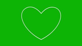 Animated silver linear pounding heart. Looped video of beating heart. Concept of love, health, passion, medicine. Vector illustration isolated on green background. - Powered by Shutterstock - Get 15% off with code: PIKWIZARD15