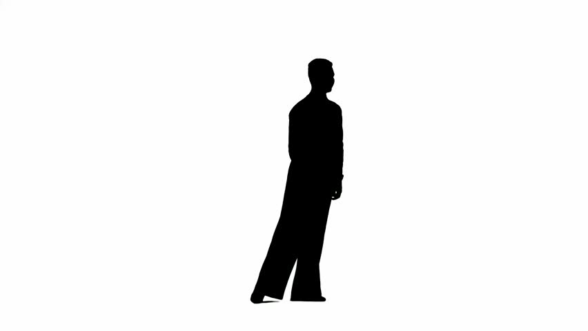 Male Ballroom Dancer Silhouette in Motion Royalty-Free Stock Footage #3400022805