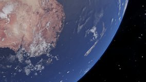 Australia seen from space. close-up of the earth's surface. 3d animation of planet earth seen from the side. the atmosphere of the earth. 3d satellite view of planet earth in space. - Powered by Shutterstock - Get 15% off with code: PIKWIZARD15