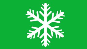 Isolated snowflake rotating on isolated green screen. Christmas and New Year Background. Winter Background with motion snowflake gif design for creative designs Merry Christmas and Happy New Year. - Powered by Shutterstock - Get 15% off with code: PIKWIZARD15
