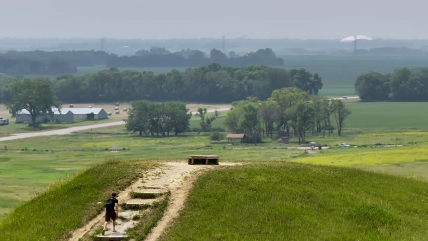 Hiking a hill on a trail in a rural state park