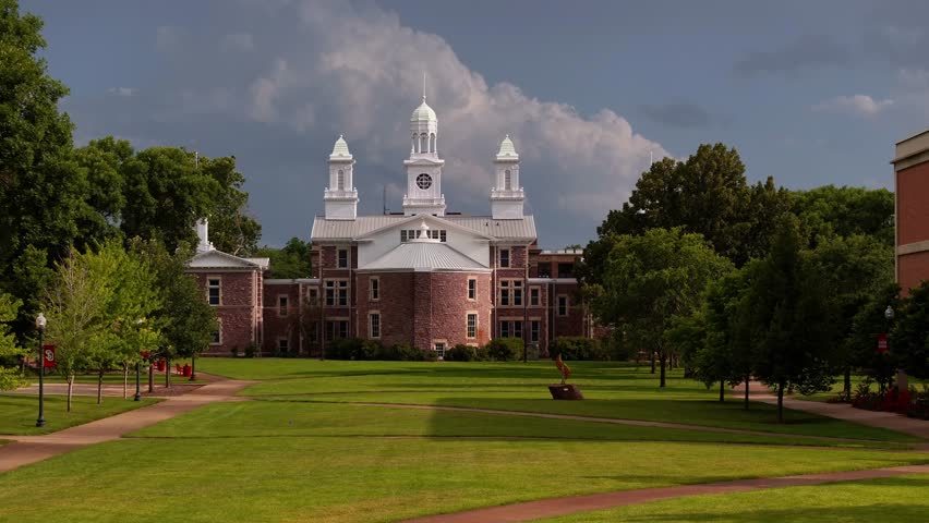 The Old Main historic building, originally known as University Hall and Main Hall at the University of South Dakota, USA