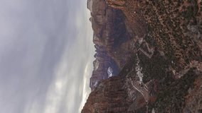 Canyon Overlook in Zion National Park at Sunset. Utah, USA. Time Lapse. Wide Shot. Vertical Video - Powered by Shutterstock - Get 15% off with code: PIKWIZARD15