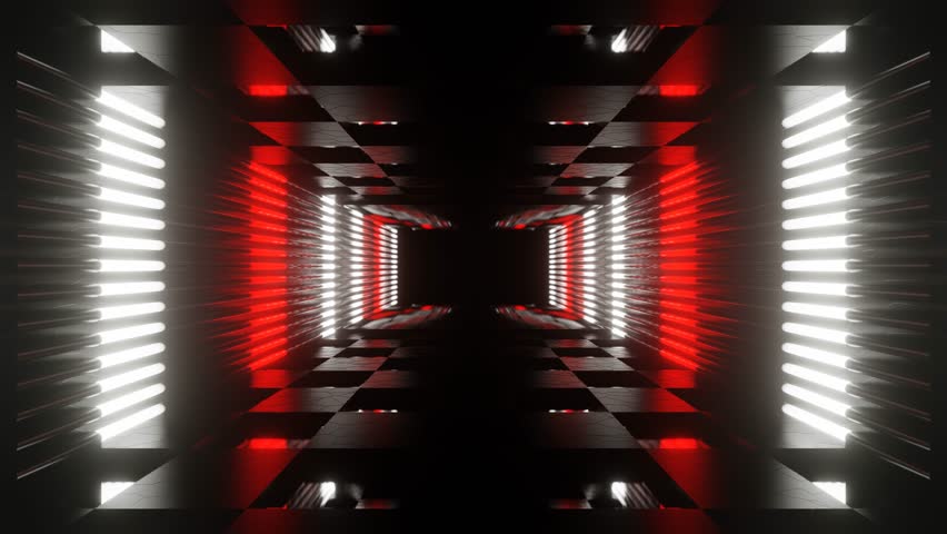Red and White Neon Stroboscope Room Background VJ Loop in 4K