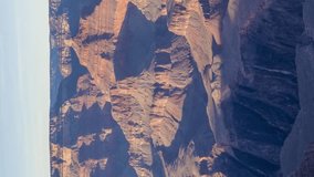 Grand Canyon at Sunset. South Rim. Arizona, USA. Moving Panning Day to Night Time Lapse. Medium Shot. Vertical Video - Powered by Shutterstock - Get 15% off with code: PIKWIZARD15