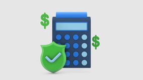 3D animation of calculator with dollar symbols - Powered by Shutterstock - Get 15% off with code: PIKWIZARD15