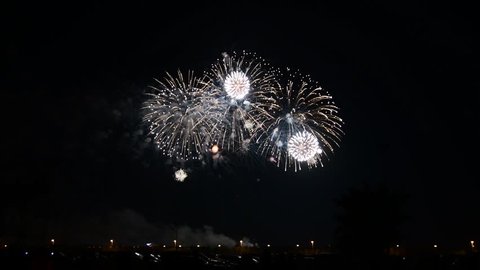 Fireworks displayed at Bahrain International Circuit on the occasion of Bahrain National Day. 
