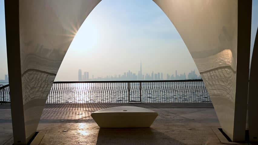 Panoramic View of Dubai City from Creek Harbor