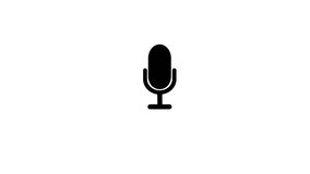 Microphone icon animation on background .voice record icon