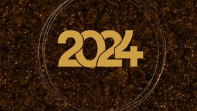 2024 happy new year! black background with gift,ribbon glitter design happy new year 2024 with elegant typography design . - Powered by Shutterstock - Get 15% off with code: PIKWIZARD15