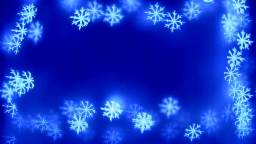 Winter background. Shimmering snowflakes on a blue background. | Shutterstock HD Video #34013488