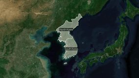 Discovering the Diverse Landscapes of North and South Korea: Detailed Map Stock Footage - Powered by Shutterstock - Get 15% off with code: PIKWIZARD15