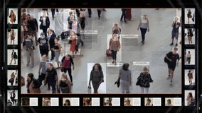 
Interface Display Connected to Security Identification System. Surveillance Camera with Facial Recognition Interface Collects and Processes People Information. CCTV, AI, Future, Total Control. - Powered by Shutterstock - Get 15% off with code: PIKWIZARD15