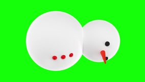 A snowman spinning, Winter 3DCG, Green screen of chroma key, Vertical video for smartphone footage - Powered by Shutterstock - Get 15% off with code: PIKWIZARD15