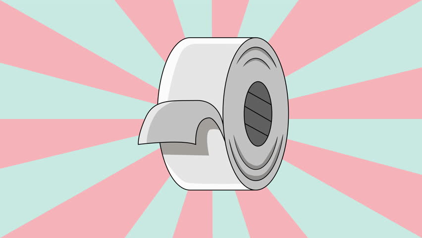 Animated duct tape icon with a rotating background