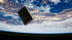 An Ancient Tome Floating Above the Earth: A Mysterious Journey Through Space - Powered by Shutterstock - Get 15% off with code: PIKWIZARD15
