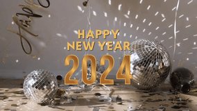 2024 Happy New Year Background for your Flyers and Greetings Card graphic or new year themed party invitations - Powered by Shutterstock - Get 15% off with code: PIKWIZARD15