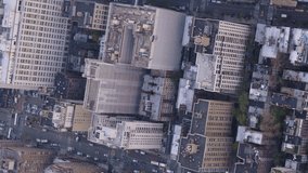 Cityscape of Midtown District in Manhattan. Residential Neighborhood. Aerial View. New York City, United States of America. Vertical Video