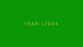 Elevate your creative projects by showcasing 'Year 2024' in a dynamic and vibrant CSS-animated presentation.