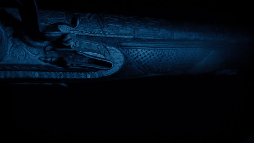 Antique Rifle In The Dark