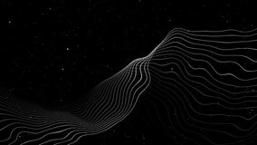 abstract minimal wavy lines background for futuristic technology concept. Seamless loop