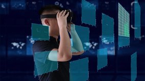 Wear VR virtual reality glasses to experience the virtual touch screen - Powered by Shutterstock - Get 15% off with code: PIKWIZARD15