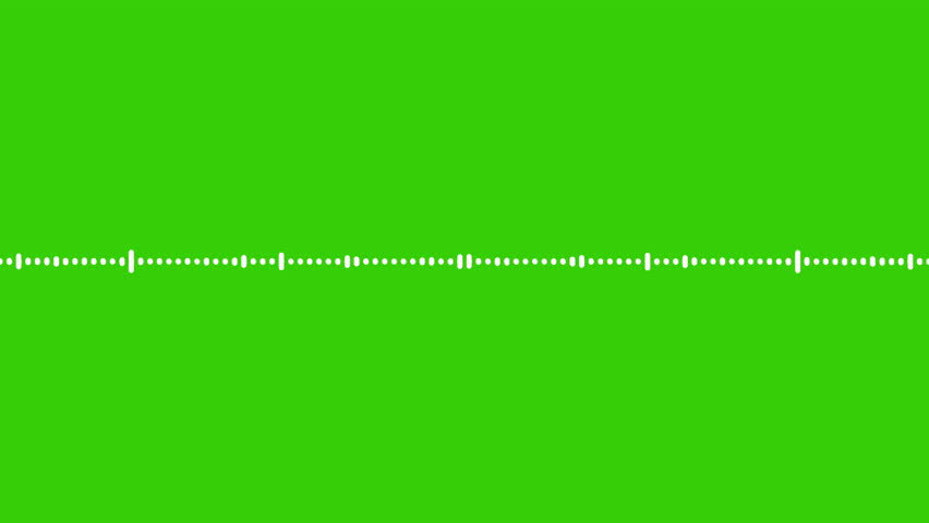 4k abstract music sound wave or audio wavefrom isolated on green screen background.Line digital minimalist voice and soundtrack wave equalizer.