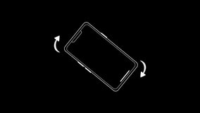Animation of Please Rotate Your Phone to Landscape 90 Rotation for Better Experience. Turn you Smartphone rotate device screen, Phone flip sign, Phone Rotation animation. for social. 3D Illustration - Powered by Shutterstock - Get 15% off with code: PIKWIZARD15